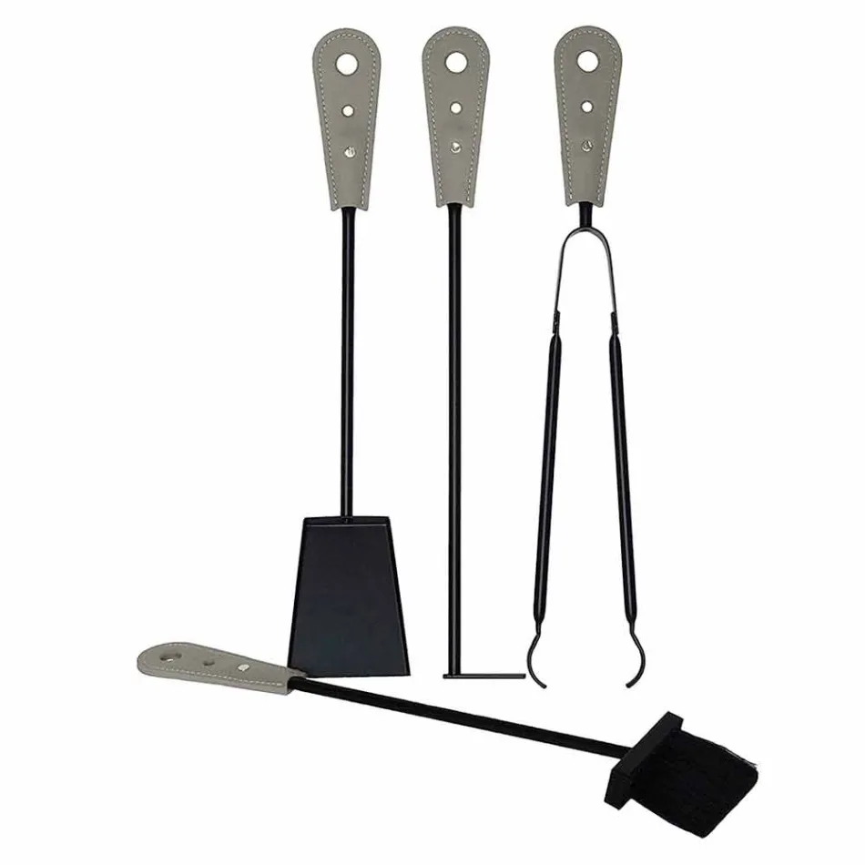 Brandhout houder, ijzeren houder en strijkijzers voor Nicad leer, gemaakt in Italië Viadurini