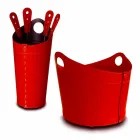 Brandhout houder, ijzeren houder en strijkijzers voor Nicad leer, gemaakt in Italië Viadurini