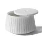 Wit Carrara Marmer of Zwart Portoro Design Gestreepte Opberger - Cairo Viadurini