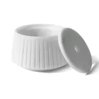 Wit Carrara Marmer of Zwart Portoro Design Gestreepte Opberger - Cairo Viadurini