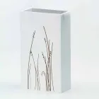 Witte Paraplubak in Versierd Hout Modern Design Rechthoekig - Filigraan Viadurini