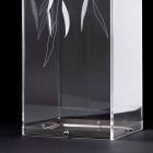 Design paraplubak in transparant plexiglas met gegraveerde bladeren - Kanno Viadurini