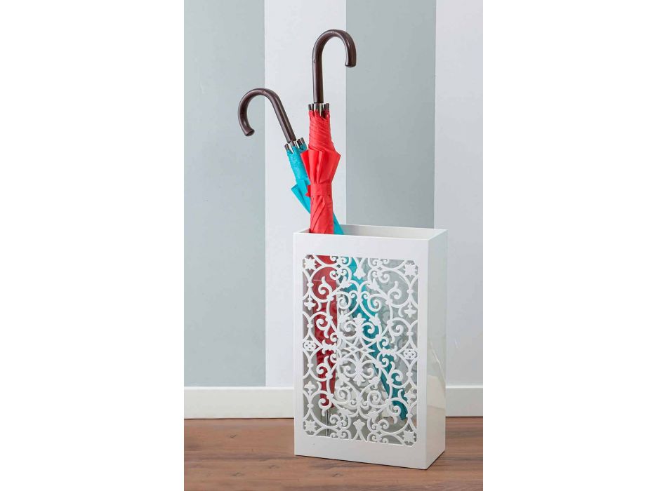 Modern Design Houten Paraplubak met Arabische Decoraties in Gekleurd Hout - Dubai Viadurini