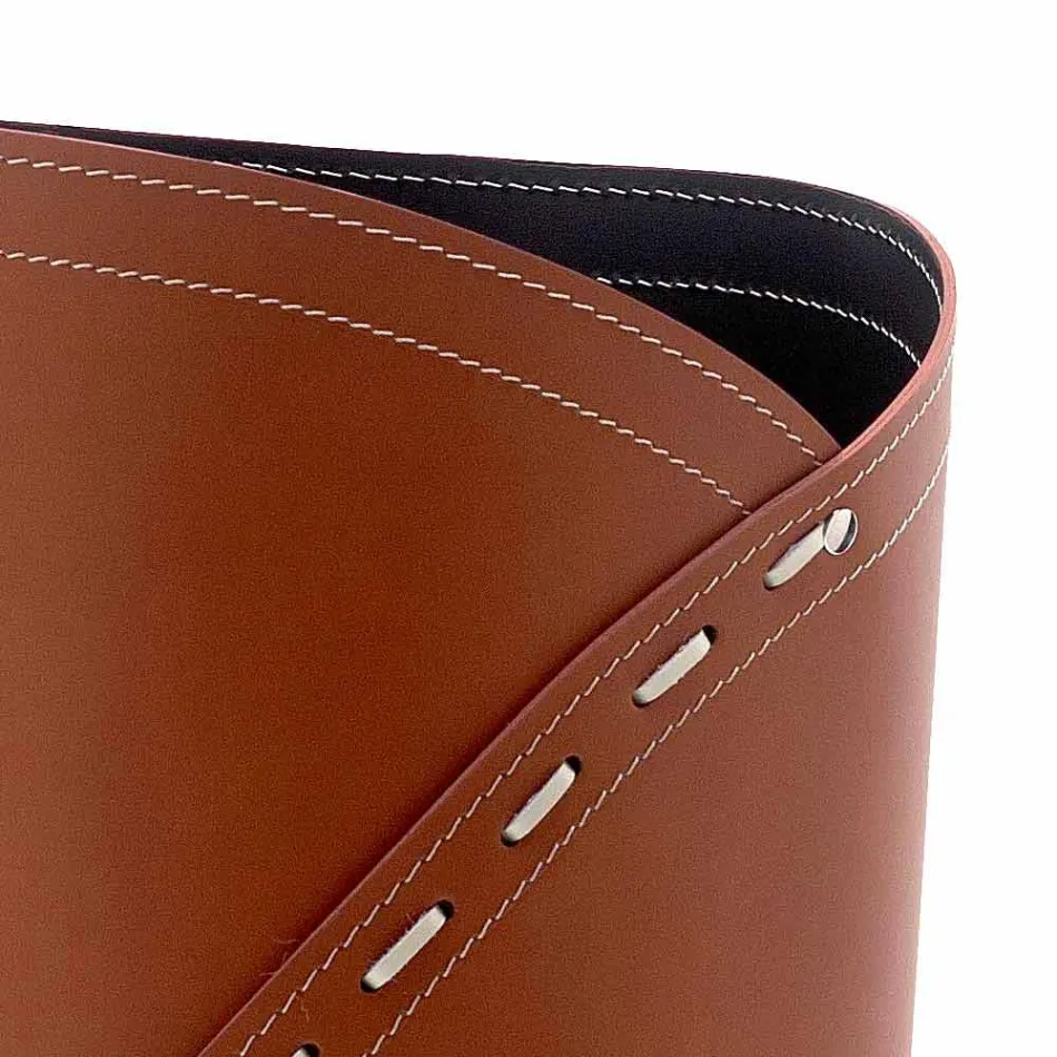 Moderne paraplubak in geregenereerd Katrina-leer, gemaakt in Italië Viadurini