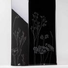 Moderne paraplubak in zwart of transparant plexiglas met gravure - Florinto Viadurini
