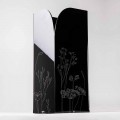 Moderne paraplubak in zwart of transparant plexiglas met gravure - Florinto