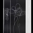 Doorzichtige plastic paraplubak met gegraveerde gestileerde bladeren - Florino Viadurini