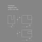 Modern Design Vloer Tijdschriftenrek in Gekleurd Metaal 7 Afwerkingen - Imane Viadurini