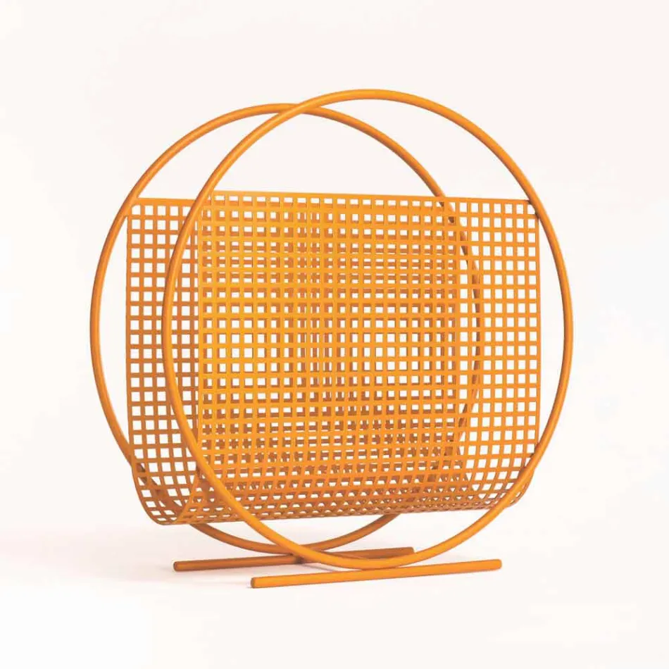 Rond design stalen tijdschriftenrek Made in Italy - pollepel Viadurini