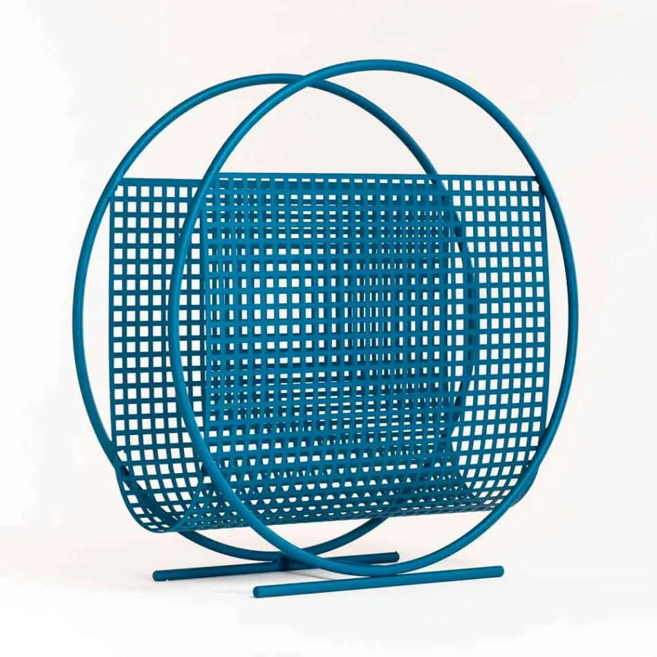 Rond design stalen tijdschriftenrek Made in Italy - pollepel Viadurini