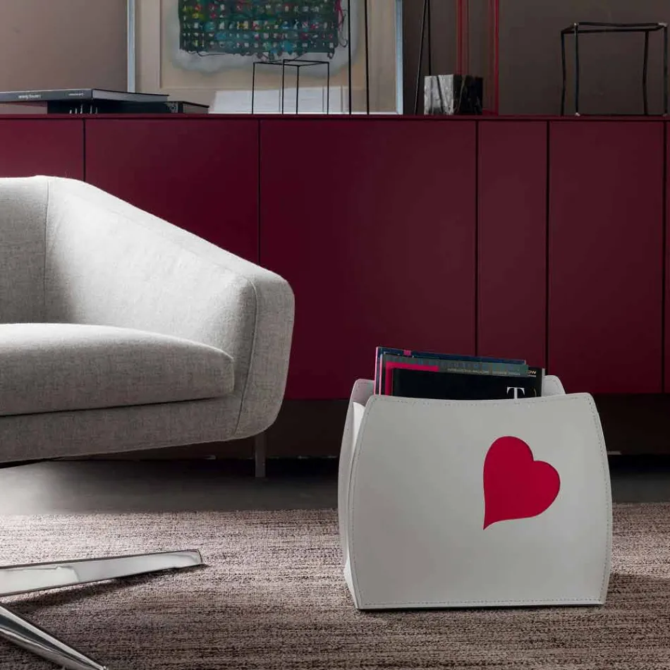 Design lectuurrek in leer met een modern Beatrice-design Viadurini