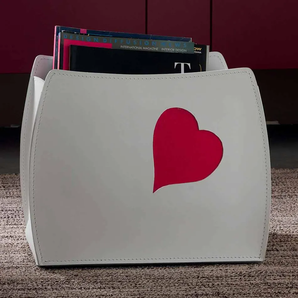 Design lectuurrek in leer met een modern Beatrice-design Viadurini