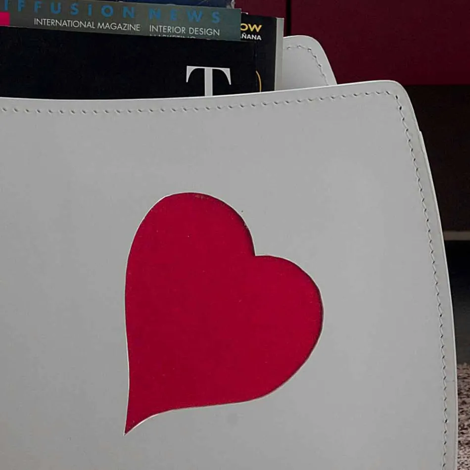 Design lectuurrek in leer met een modern Beatrice-design Viadurini