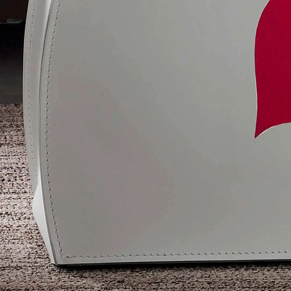 Design lectuurrek in leer met een modern Beatrice-design Viadurini