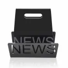 Tijdschriftenrek in zwart of transparant plexiglasontwerp Gemaakt in Italië - Omar Viadurini