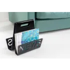 Tijdschriftenrek in zwart of transparant plexiglasontwerp Gemaakt in Italië - Omar Viadurini