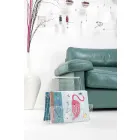 Tijdschriftenrek in zwart of transparant plexiglasontwerp Gemaakt in Italië - Omar Viadurini