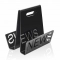 Tijdschriftenrek in zwart of transparant plexiglasontwerp Gemaakt in Italië - Omar