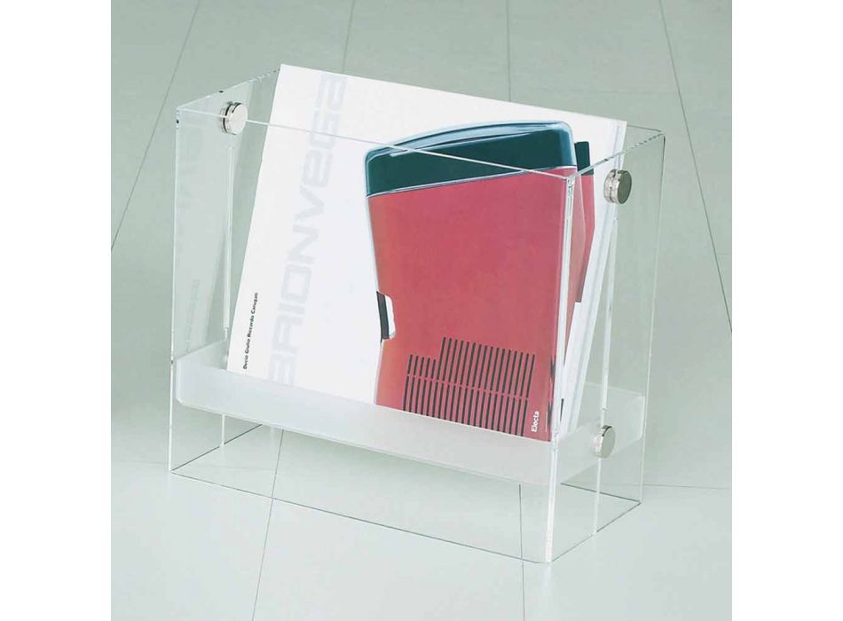 Magazine van modern design in duidelijke methacrylaat Tanko Viadurini