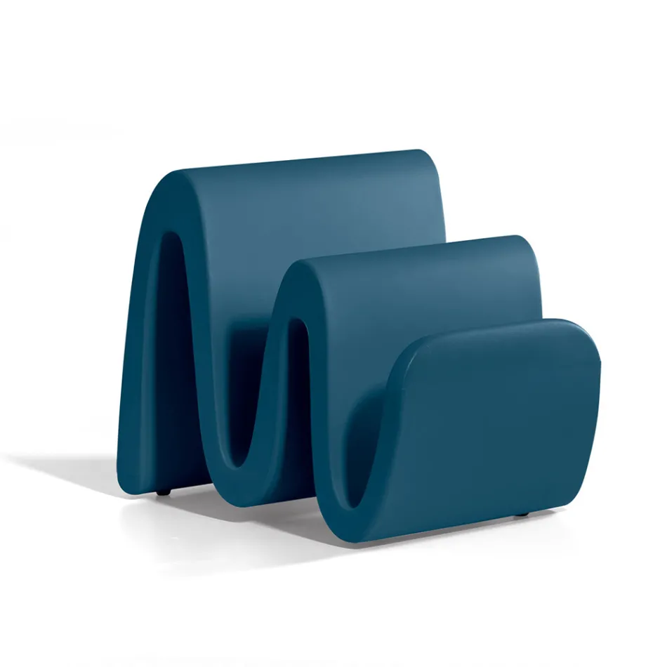 Modern gekleurd polyethyleen tijdschriftenrek gemaakt in Italië - Munoz Viadurini