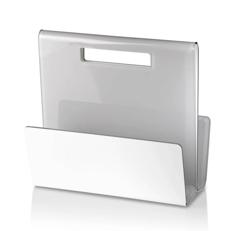 Woonkamer tijdschriftenrek in gekleurd acrylkristal Made in Italy - Osafo Viadurini