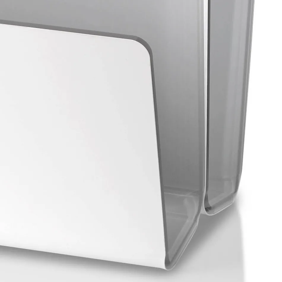 Woonkamer tijdschriftenrek in gekleurd acrylkristal Made in Italy - Osafo Viadurini