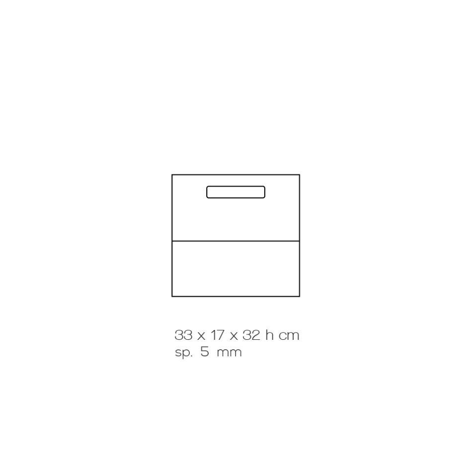 Woonkamer tijdschriftenrek in gekleurd acrylkristal Made in Italy - Osafo Viadurini