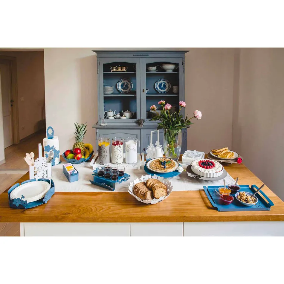 Modern design keukenrolhouder in ijzer Made in Italy - Marken Viadurini