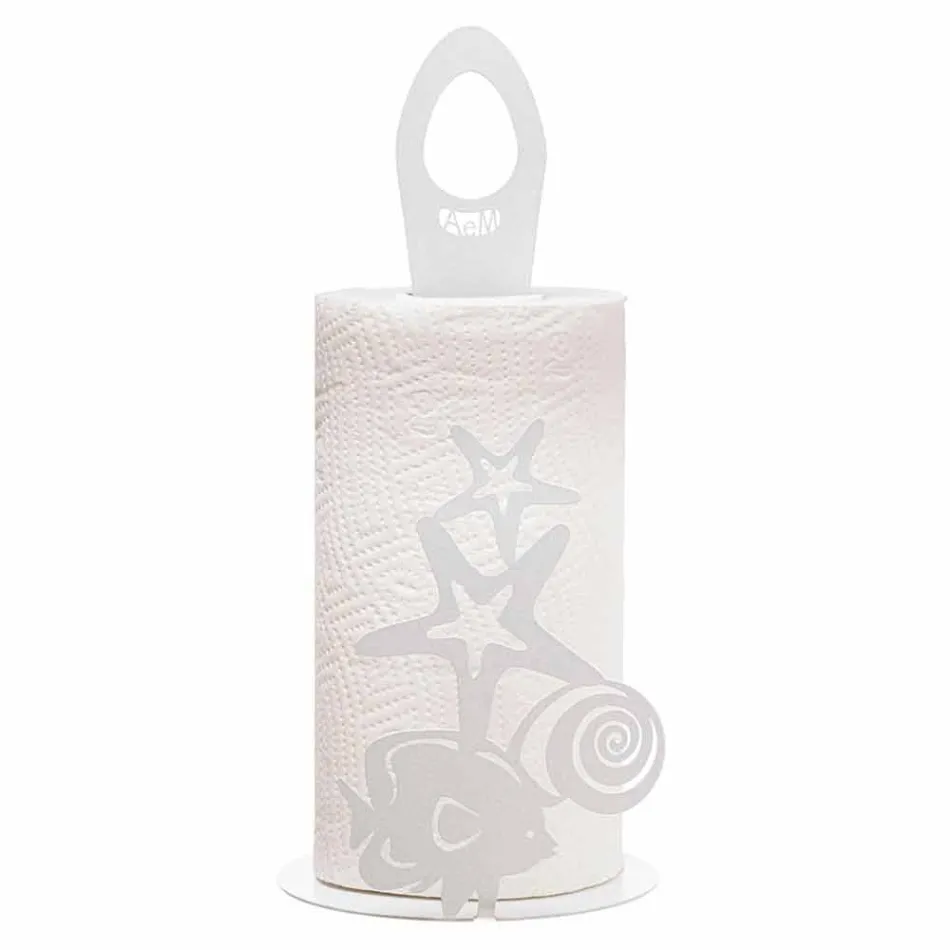 Marina Fantasy keukenrolhouder in ijzer handgemaakt in Italië - Maste Viadurini