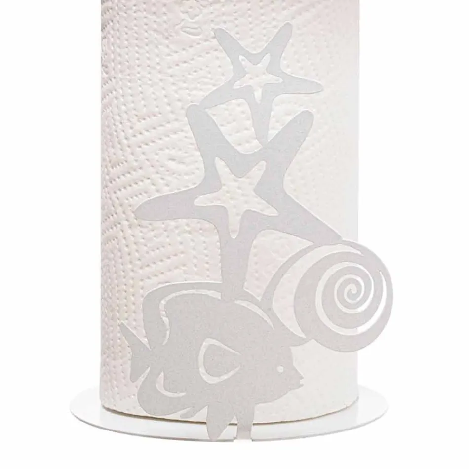 Marina Fantasy keukenrolhouder in ijzer handgemaakt in Italië - Maste Viadurini