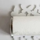 Wandrolhouder in wit of beige ijzer Made in Italy - Leiden Viadurini