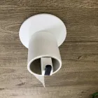 Toiletrolhouder in wit Corian of met zwart inzetstuk, Made in Italy - Elono Viadurini