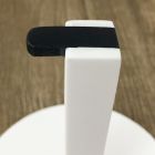 Toiletrolhouder in wit Corian of met zwart inzetstuk, Made in Italy - Elono Viadurini