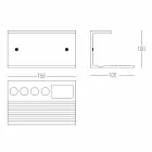 Tandenborstelhouder in wit of zwart Corian, design badkameraccessoire - Elono Viadurini