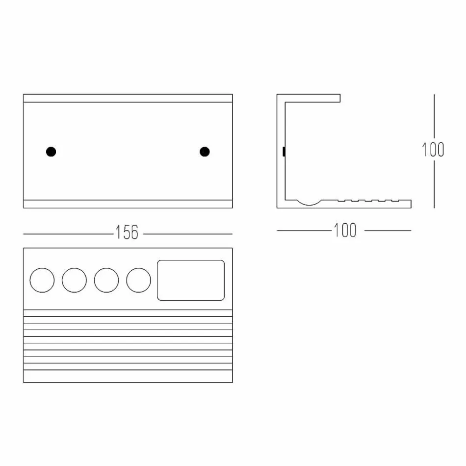 Tandenborstelhouder in wit of zwart Corian, design badkameraccessoire - Elono Viadurini