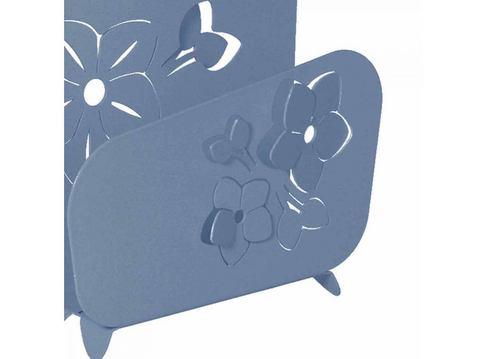 Hoge moderne bloemen servethouder in ijzerblauw, wit of modder - Marken Viadurini