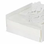 Moderne servethouder met lage bloemen in ijzerblauw, wit of modder - Marken Viadurini