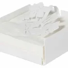 Moderne servethouder met lage bloemen in ijzerblauw, wit of modder - Marken Viadurini