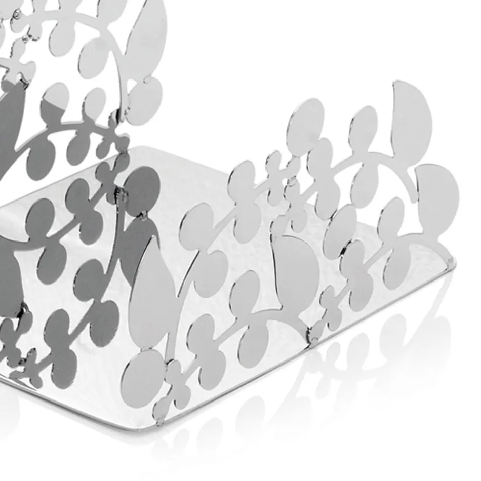 Zilveren metalen servethouder met moderne luxe designdecoraties - Amedeo Viadurini