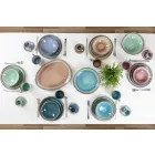 Design 24-delig bestek in staal met schildpadeffect - Rock Viadurini