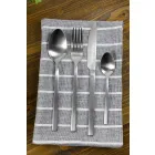 Design Serveerbestek in Satijn Staal 24 Stuks Compleet - Fayette Viadurini