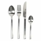Design Serveerbestek in Satijn Staal 24 Stuks Compleet - Fayettepos Viadurini