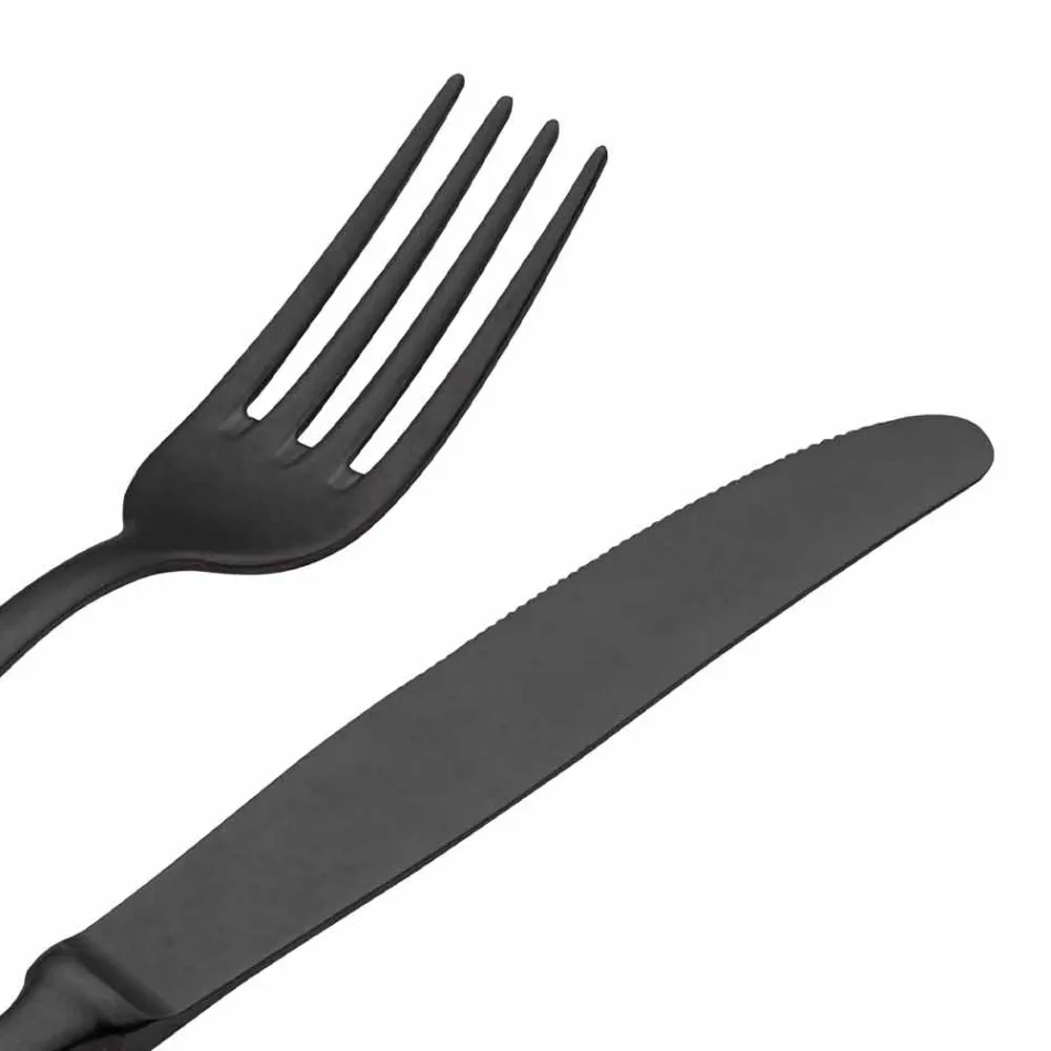 Luxe Design Stalen Bestek Vintage Gekleurd Effect 24 Delig - Teigetje Viadurini