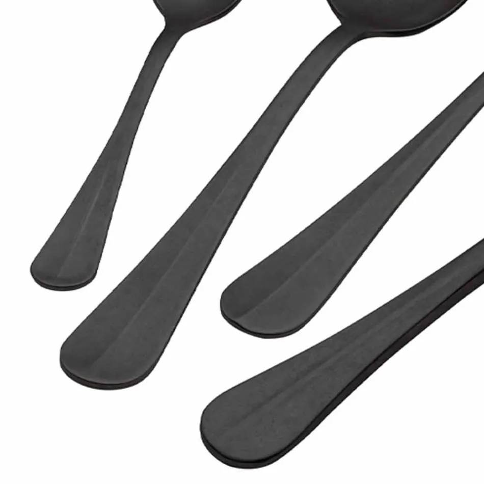 Luxe Design Stalen Bestek Vintage Gekleurd Effect 24 Delig - Teigetje Viadurini