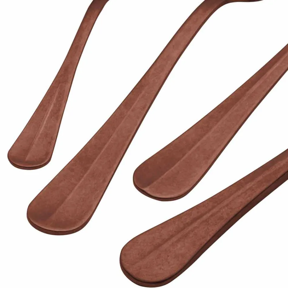 Luxe Design Stalen Bestek Vintage Gekleurd Effect 24 Delig - Teigetje Viadurini