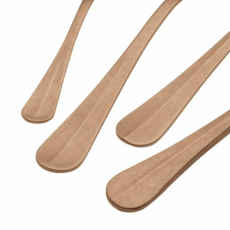 Luxe Design Stalen Bestek Vintage Gekleurd Effect 24 Delig - Teigetje Viadurini