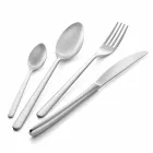 24 stuks luxe gepolijst of gezandstraald gekleurd roestvrijstalen bestek - Lapis Viadurini