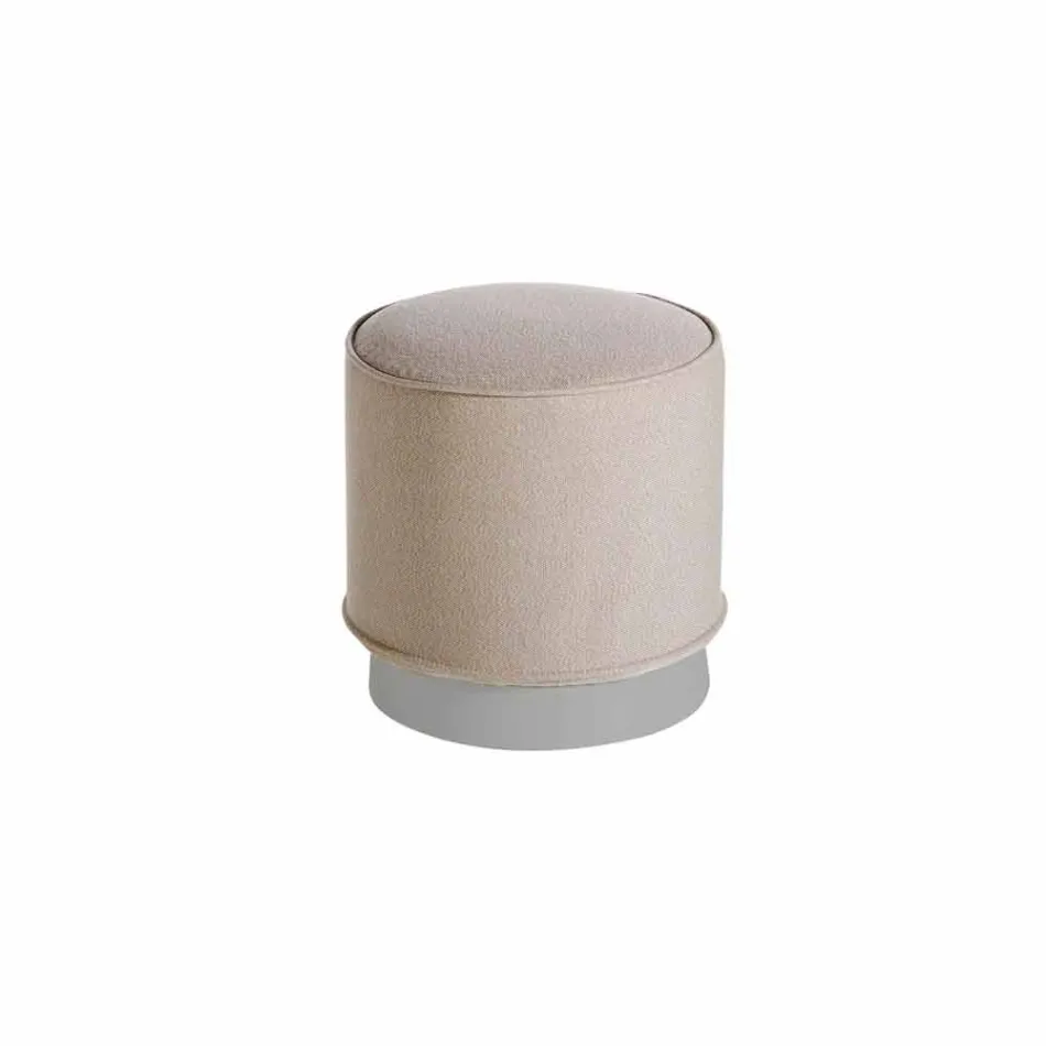 Poef voor buiten, in polyethyleen en stof of leer - Mara Slide Viadurini