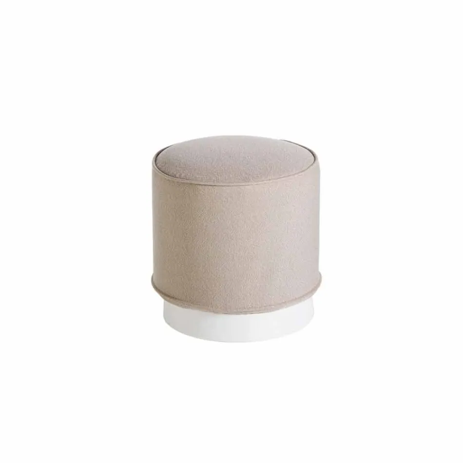 Poef voor buiten, in polyethyleen en stof of leer - Mara Slide Viadurini