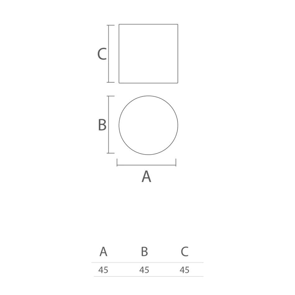 Cilindrische tuinpoef in gekleurd polyethyleen Made in Italy - Viky Viadurini
